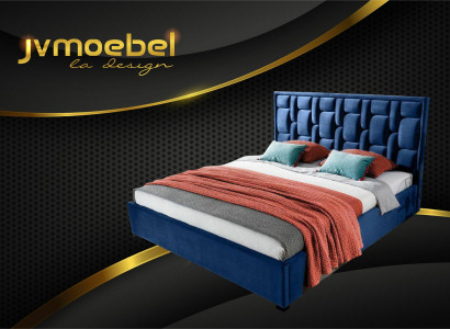 Blue designer bed bedroom design furniture modern luxury beds frame new